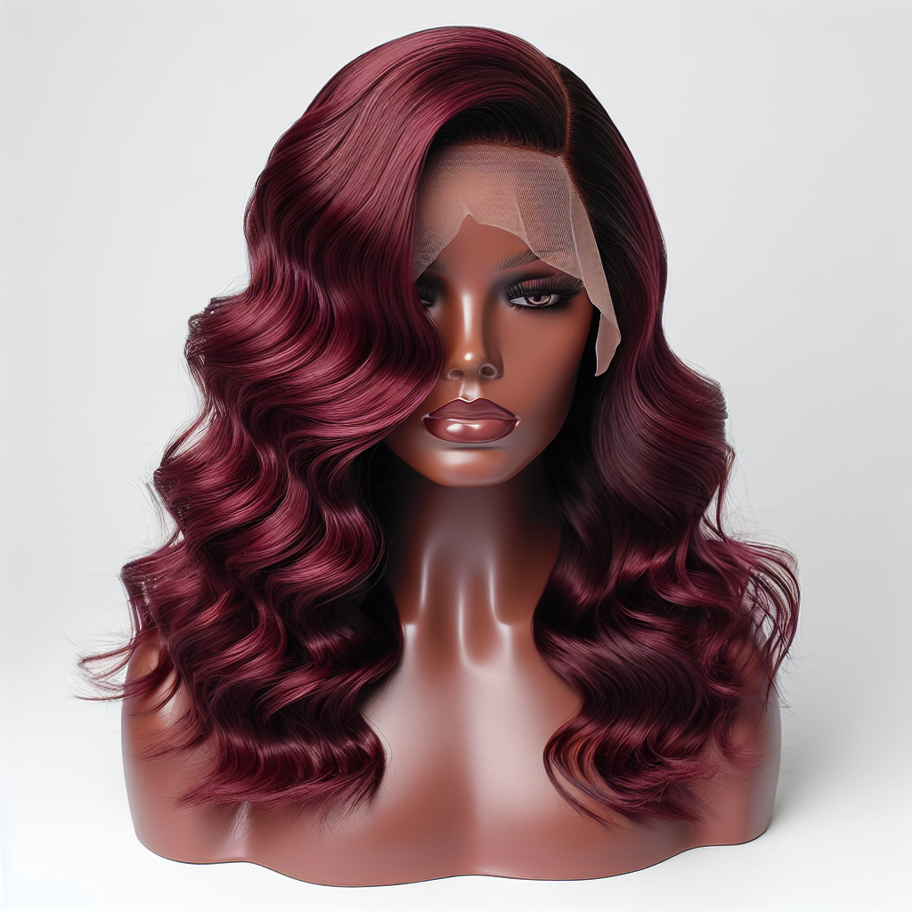 Burgundy Body Wave Lace Front Wig #99J